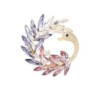 Elegant Swan Brooch - Vintage Gradient Crystal Animal Pin for Coats(2)