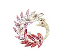 Elegant Swan Brooch - Vintage Gradient Crystal Animal Pin for Coats(3)