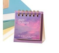 Elegant Table Calendar - Classic Year Planner 2026 Mini Planner with Notes, Cardboard Display Stand with Stand, Workstation Decoration, Holiday Supplies for Office, Room
