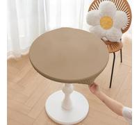Elegant Table Cover Made of PU Leather for 60cm Round Tables Heat Resistant Build for Consistent Table Safety (Coffee)