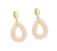 Elegant teardrop shape dangle earrings, faux crystal texture, comfortable drop earrings for daily wear or gift, フリーサイズ