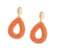 Elegant teardrop shape dangle earrings, faux crystal texture, comfortable drop earrings for daily wear or gift, フリーサイズ