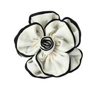 Elegant Temperament, Large Cloth Flower Brooch, Simple Women'S Clothing, Corsage, Ornament Pin, White