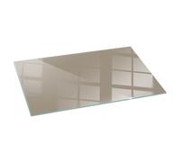 Elegant Tempered Glass Hearth Protector for Modern Homes Brown Colour 120x60 cm