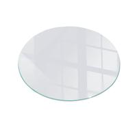 Elegant Tempered Glass Hearth Protector for Modern Homes White Colour 80 cm