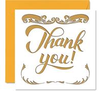 Elegant Thank You Card - Thankyou Cards for All Occasions Her or Him, Appreciation Card, 145mm Thank You So Much Greeting Cards for Gifts