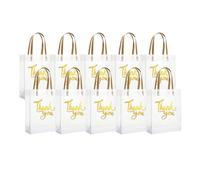Elegant Thank You Paper Bag Beautiful Thank You Pattern Handle Bag for Supermarket Boutique Cafe Use