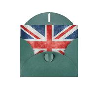 Elegant The Union Flag Pattern Print Greeting Cards With Envelopes,Thank You,Birthdays,Christmas,Valentine