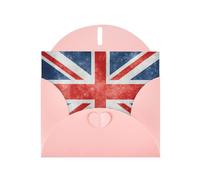 Elegant The Union Flag Pattern Print Greeting Cards With Envelopes,Thank You,Birthdays,Christmas,Valentine
