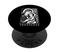 Elegant Theotokos Blessed Mother Mary Art Design PopSockets Adhesive PopGrip