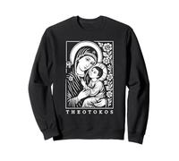 Elegant Theotokos Blessed Mother Mary Art Design Sweatshirt