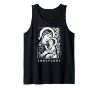 Elegant Theotokos Blessed Mother Mary Art Design Tank Top