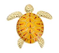 Elegant Tortoise Brooch Rust Resistant Finish Multipurpose Accessory Chest Ornament For Formal Casual Wear Elegant Tortoise Brooch