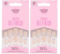 Elegant Touch Encased Gel Finish Forever Flowers (Pack of 2)