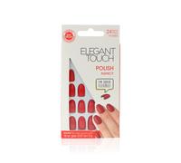 Elegant Touch False Nails x 24 With Glue / Buffer - Nancy Red