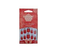 Elegant Touch Luxe Looks Hard 2 Get Red and Clear Glass Stiletto Nails