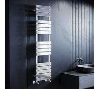 ELEGANT Towel Radiator Chrome Heated Towel Rail Flat Panel Radiator Ladder Rad Bathroom Radiators 400mm Wide