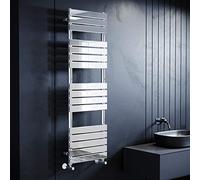 ELEGANT Towel Radiator Chrome Heated Towel Rail Flat Panel Radiator Ladder Rad Bathroom Radiators 500 mm Wide