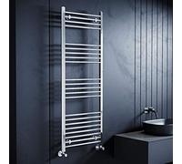 ELEGANT Towel Radiator Chrome Heated Towel Rail Modern Straight Designer Wall Mounted Ladder Rad Bathroom Radiators 1600x600mm