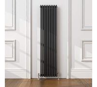 ELEGANT Traditional Radiator Anthracite Triple Vertical Cast Iron Grey Tall Radiator - Perfect for Kithcen, Living Room, Bathroom Radiators 3 Column 1800 x 470 mm