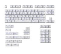 Elegant Translucents Front Engraveds Backlits Keycap 135Pcs Comfort Height Transparents Line for Mechanical Keyboards