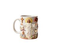 Elegant Transparent Drinking Glass for Daily Use Durable Cup Ideal Hot Cold Beverages (White, 12CM)