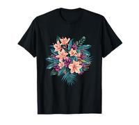 Elegant Tropical Lily Orchid Floral Arrangement T-Shirt