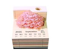 Elegant Twenty Six Blossomy Weekly Calendar Constructed in LED Light Three-dimensional Burst Up Flower Sculpture Note Pad Premium Paper Desk Deck Present Six Planner with LED Light