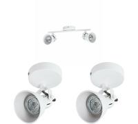 Elegant Twin Ceiling Spot Light With Matching Wall Lights In Matt White Finish