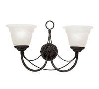 Elegant Twin Wall Light Candelabra In Ivory And Black With Led Bulbs