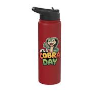 Elegant Unique Detailed Curled Fun Venom Classic Super Cobra Stainless Steel Insulated Water Bottle