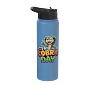 Elegant Unique Detailed Curled Fun Venom Classic Super Cobra Stainless Steel Insulated Water Bottle