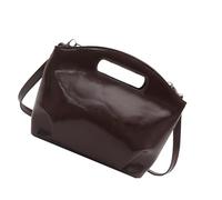 Elegant Unisex Representative Bag Vintage Inspired PU Construction Ergonomic Plan for Businesslike PU Handbag, Coffee, Mass Beauty