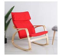 Elegant Upholstered Rocking Chair - Modern Chaise Lounge with Headrest, Cozy Indoor Lazy Sofa, Ergonomic Single Recliner for Living Room, Balcony, Yard, and Office