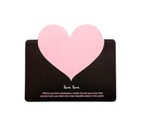 Elegant Valentine's Day Engraved Paper Greeting Card for Birthday and Holiday Retro Message Wishes 10PCS (Black, One Size)
