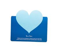 Elegant Valentine's Day Engraved Paper Greeting Card for Birthday and Holiday Retro Message Wishes 10PCS (Dark Blue, One Size)