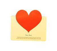 Elegant Valentine's Day Engraved Paper Greeting Card for Birthday and Holiday Retro Message Wishes 10PCS (Yellow, One Size)