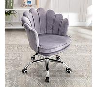 Elegant Velvet Office & Gaming Chair Modern Mid Back Swivel Computer Chair Height Adjustable for Bedroom & Living Room Ideal for Women & Pet Lovers