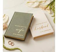 Elegant Velvet Wedding Vow Books With Gold Foil Lettering - Perfectly Sized His and Hers Vow Books With Plenty Of Pages To Write Whatever is on Your Heart - A Beautiful Addition For The Wedding Day