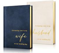 Elegant Velvet Wedding Vow Books With Gold Foil Lettering - Perfectly Sized His and Hers Vow Books With Plenty Of Pages To Write Whatever is on Your Heart - A Beautiful Addition For The Wedding Day