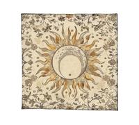 Elegant Velvets Tablecloth Portables Divination Mats with Mystical Artwork for Spiritual Meditations and Home Decoration Tarots Party Table Cover