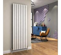 ELEGANT Vertical Radiator White Flat Panel Double Panel 1800x608mm Modern Central Heating for Kitchen Living Room Entrance