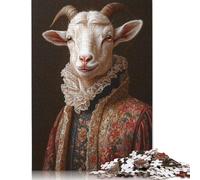 Elegant Victorian Goat Puzzles 500 Pieces Wood Puzzle Jigsaws for Adults Family Fun Jigsaws Puzzles 500pcs (52x38cm)