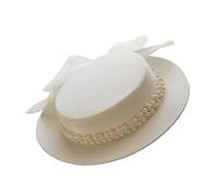 Elegant Victorian Hat Wedding Pearls Chain Head Cover Bridal Accessory for Bride Ceremony Photography Props Formal Occasion Pearls Hat