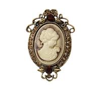 Elegant Vintage Cameo Brooch Pin Set With Antiqued Gold Finish Sparkly Alloy Cameo Lapel For Women Jewelry Luxury Vintage Set