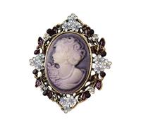 Elegant Vintage Cameo Brooch Pin Set With Antiqued Gold Finish Sparkly Alloy Cameo Lapel For Women Jewelry Luxury Vintage Set