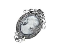 Elegant Vintage Cameo Brooch Pin Set With Antiqued Gold Finish Sparkly Alloy Cameo Lapel For Women Jewelry Luxury Vintage Set