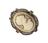 Elegant Vintage Cameo Brooch Pin Set With Antiqued Gold Finish Sparkly Alloy Cameo Lapel Pin For Women Jewelry Luxury Vintage Set