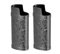 Elegant Vintage Lighter Zinc Alloy Case for Personalized Choice (Black)