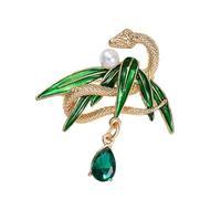 Elegant Vintage Snake Brooches Beautiful Flower Decorated Snake Brooch Adornment Strudy Alloy Lapel Pin Charm